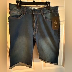 Marc Ecko Dark Blue Jean Shorts cut & sew size 36